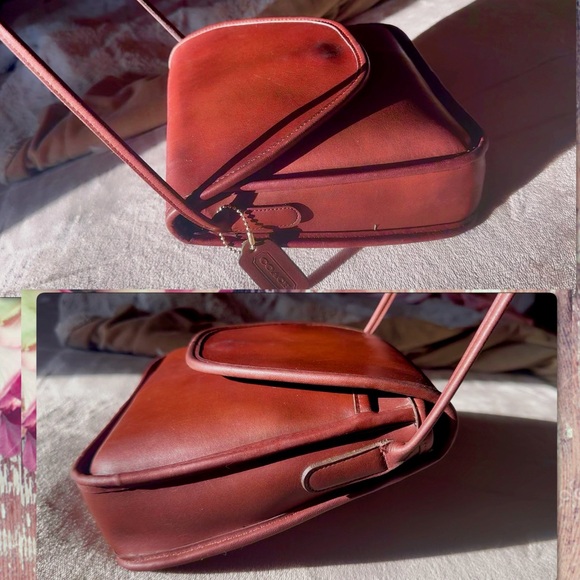 VINTAGE COACH LINDSAY MAHOGANY BROWN CROSSBODY BAG 9888 - Picture 10 of 16